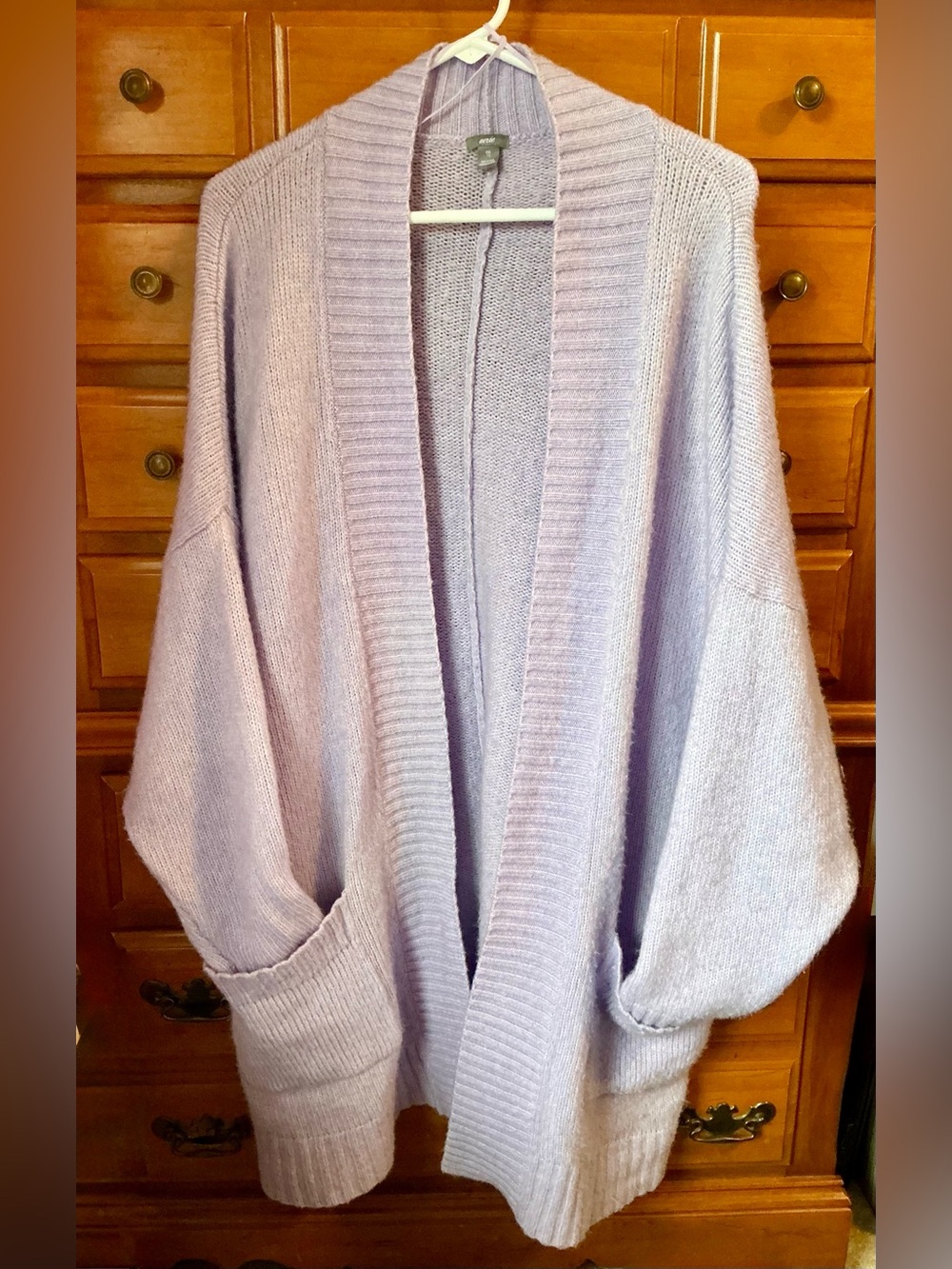 Aerie Lavender Open-Front Pocket Cardigan XXL